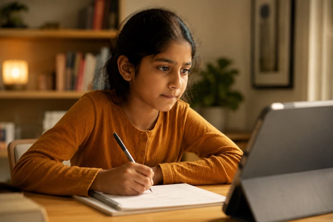 A student confidently tackling a new challenge